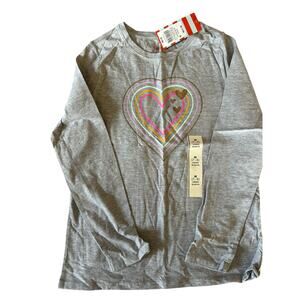 NEW Cat & Jack grey heart shirt size 7/8